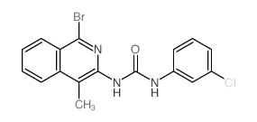 Urea,N-(1-bromo-4-methyl-3-isoquinolinyl)-N'-(3-chlorophenyl)- structure