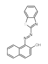 1-(2-benzothiazolylazo)-2-naphthol structure