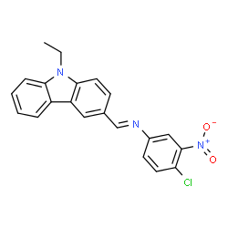 (4-chloro-3-nitrophenyl)[(9-ethyl-9H-carbazol-3-yl)methylene]amine结构式