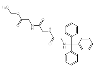 Glycine,N-[N-[N-(triphenylmethyl)glycyl]glycyl]-, ethyl ester (9CI) Structure