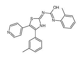 1-(2-methylphenyl)-3-[4-(3-methylphenyl)-5-pyridin-4-yl-1,3-thiazol-2-yl]urea结构式