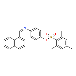 4-[(1-NAPHTHYLMETHYLENE)AMINO]PHENYL 2,4,6-TRIMETHYLBENZENESULFONATE结构式