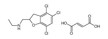ethyl-[(4,5,7-trichloro-2,3-dihydro-1-benzofuran-2-yl)methyl]azanium,(Z)-4-hydroxy-4-oxobut-2-enoate Structure