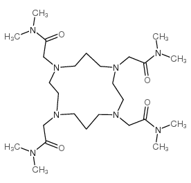 1,4,8,11-Tetrakis(dimethylaminocarbonylmethyl)-1,4,8,11-tetraazacyclotetradecane structure