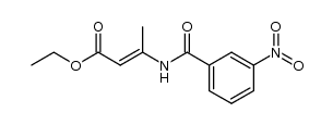 3-(3-nitro-benzoylamino)-crotonic acid ethyl ester Structure