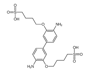 4-[2-amino-5-[4-amino-3-(4-sulfobutoxy)phenyl]phenoxy]butane-1-sulfonic acid Structure