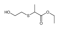 ethyl 2-[(2-hydroxyethyl)thio]propionate结构式