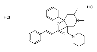 [1,2,5-trimethyl-4-phenyl-5-(piperidin-1-ylmethyl)piperidin-4-yl] (E)-3-phenylprop-2-enoate,dihydrochloride Structure