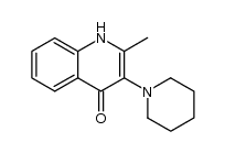 2-methyl-3-(1-piperidyl)-4(1H)-quinolone结构式