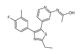 N-[4-[2-ethyl-4-(4-fluoro-3-methylphenyl)-1,3-thiazol-5-yl]pyridin-2-yl]acetamide Structure