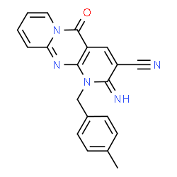 2-Imino-1-(4-methylbenzyl)-5-oxo-1,5-dihydro-2H-dipyrido[1,2-a:2',3'-d]pyrimidine-3-carbonitrile Structure