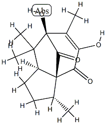 (3R)-1,2,3,7,8,8aβ-Hexahydro-5,7β-dihydroxy-3,6,8,8-tetramethyl-3aα,7-methano-4H-azulene-4,9-dione Structure