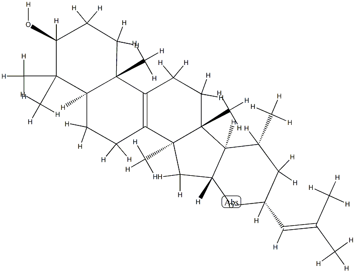 (23R)-16α,23-Epoxy-5α-lanosta-8,24-dien-3β-ol structure