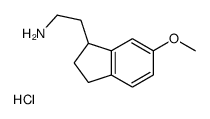 2-(6-Methoxy-2,3-dihydro-1H-inden-1-yl)ethanamine hydrochloride ( 1:1) Structure