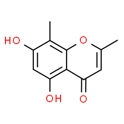 5,7-Dihydroxy-2,8-dimethyl-4H-1-benzopyran-4-one结构式