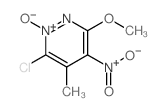 6-chloro-3-methoxy-5-methyl-4-nitro-1-oxido-pyridazine structure