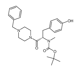 1-[(S)-N-tert-butyloxycarbonyl-N-methyltyrosyl]-4-benzylpiperazine Structure