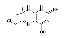 2-amino-6-(chloromethyl)-7,7-dimethyl-1,8-dihydropteridin-4-one结构式