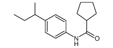 Cyclopentanecarboxamide, N-[4-(1-methylpropyl)phenyl]- (9CI)结构式