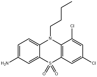 10-Butyl-7,9-dichloro-10H-phenothiazin-3-amine5,5-dioxide结构式