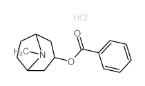 8-Azabicyclo[3.2.1]octan-3-ol,8-methyl-, 3-benzoate, hydrochloride (1:1), (3-endo)-结构式