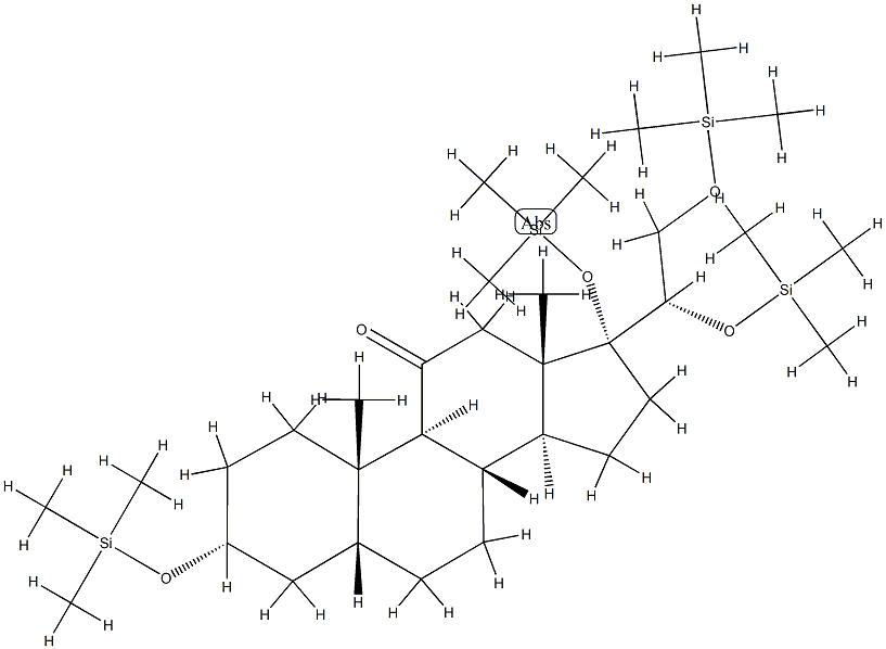 (20S)-3α,17,20,21-Tetrakis[(trimethylsilyl)oxy]-5β-pregnan-11-one structure