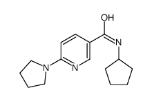 3-Pyridinecarboxamide,N-cyclopentyl-6-(1-pyrrolidinyl)-(9CI) structure