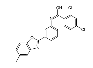 2,4-dichloro-N-[3-(5-ethyl-1,3-benzoxazol-2-yl)phenyl]benzamide Structure