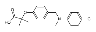 2-[4-{N-Methyl-N-(4-chlorophenyl)aminomethyl}phenoxy]-2-methylpropionic acid Structure