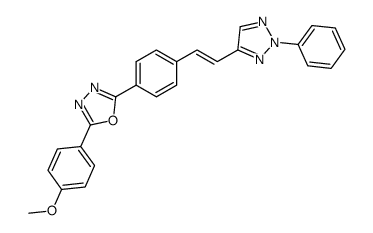 2-(4-methoxy-phenyl)-5-{4-[2-(2-phenyl-2H-[1,2,3]triazol-4-yl)-vinyl]-phenyl}-[1,3,4]oxadiazole Structure