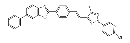 2-(4-{2-[2-(4-chloro-phenyl)-5-methyl-2H-[1,2,3]triazol-4-yl]-vinyl}-phenyl)-6-phenyl-benzooxazole结构式