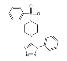 Piperazine,1-(phenylsulfonyl)-4-(1-phenyl-1H-tetrazol-5-yl)-(9CI) structure