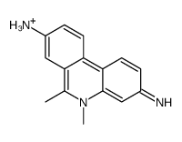 5,6-dimethylphenanthridin-5-ium-3,8-diamine结构式