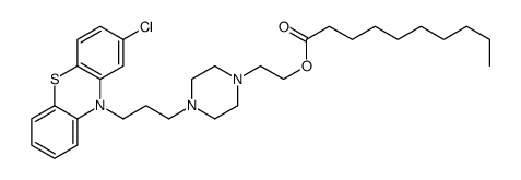 2-[4-[3-(2-chloro-10H-phenothiazin-10-yl)propyl]-1-piperazinyl]ethyl decanoate结构式