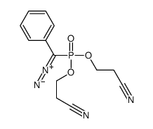 3-[2-cyanoethoxy-[diazo(phenyl)methyl]phosphoryl]oxypropanenitrile结构式