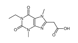 (1-ethyl-3,7-dimethyl-2,6-dioxo-2,3,6,7-tetrahydro-1H-purin-8-yl)-acetic acid Structure