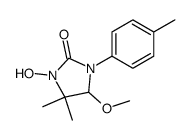 3-hydroxy-5-methoxy-4,4-dimethyl-1-p-tolyl-imidazolidin-2-one Structure