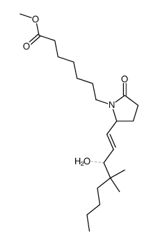 7-[2-((E)-3-Hydroxy-4,4-dimethyl-oct-1-enyl)-5-oxo-pyrrolidin-1-yl]-heptanoic acid methyl ester结构式