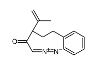 (3S)-1-diazonio-4-methyl-3-(2-phenylethyl)penta-1,4-dien-2-olate Structure
