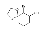 2-Brom-3-hydroxycyclohexanon-ethylenketal结构式