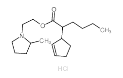 2-Cyclopentene-1-aceticacid, a-butyl-,2-(2-methyl-1-pyrrolidinyl)ethyl ester, hydrochloride (1:1) structure