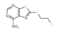 8-(2-chloroethylsulfanyl)-9-thia-2,4,7-triazabicyclo[4.3.0]nona-1,3,5,7-tetraen-5-amine Structure