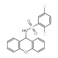 2,5-dichloro-N-(9H-xanthen-9-yl)benzenesulfonamide结构式