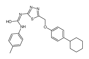 1-[5-[(4-cyclohexylphenoxy)methyl]-1,3,4-thiadiazol-2-yl]-3-(4-methylphenyl)urea Structure
