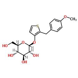 β-D-Glucopyranoside, 2-[(4-Methoxyphenyl)Methyl]-3-thienyl (9CI) Structure