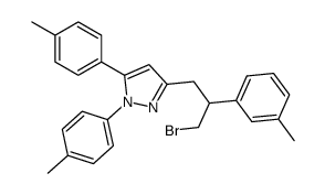 3-(3-bromo-2-m-tolyl-propyl)-1,5-di-p-tolyl-1H-pyrazole Structure