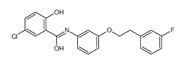 5-chloro-N-[3-[2-(3-fluorophenyl)ethoxy]phenyl]-2-hydroxybenzamide Structure