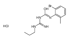 1-(2-bromo-6-methylphenyl)-3-(N'-propylcarbamimidoyl)urea,hydrochloride Structure