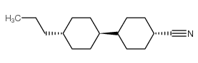 4-丙基-4'-氰基-反式-1,1'-联环己烷结构式