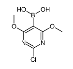 (2-chloro-4,6-dimethoxypyrimidin-5-yl)boronic acid structure